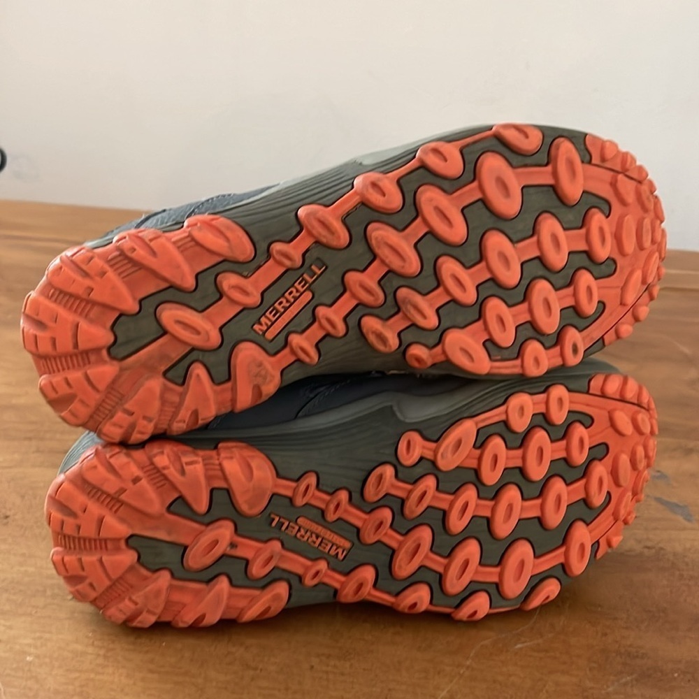 Merrell Chameleon Hiker Hiking Shoes Grey Orange Size 5 - Picture 10 of 14